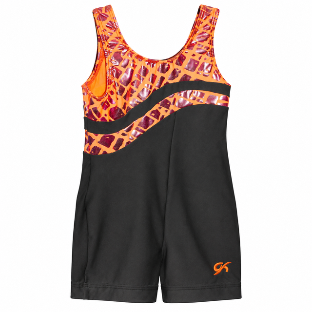 Orange, Pink and Black Unitard