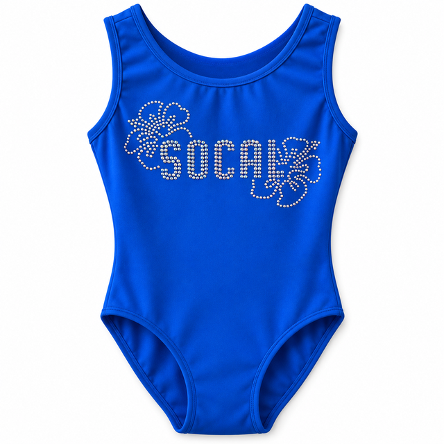 Blue Criss-Cross Tank SoCal Leotard